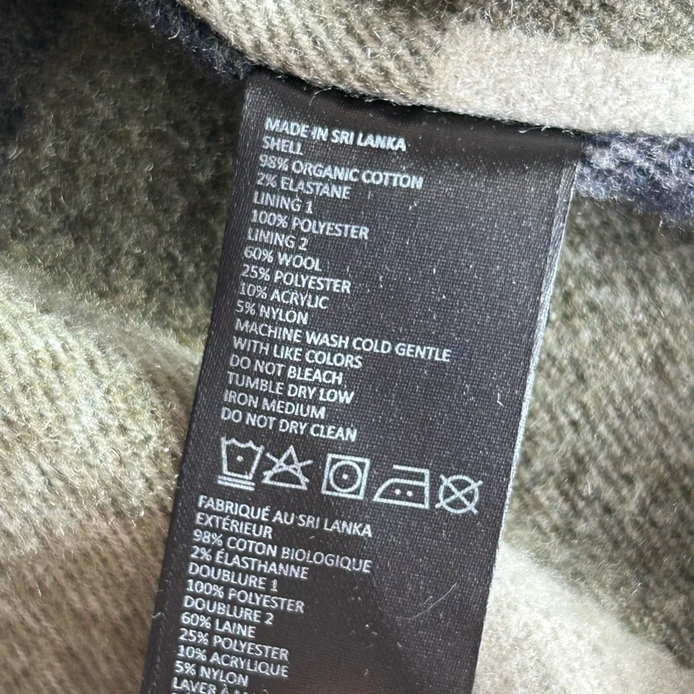 Prana Upper Dash Shirt Jacket Mens L Slate Green Flannel Lined Chore Coat NWOT - Picture 14 of 16